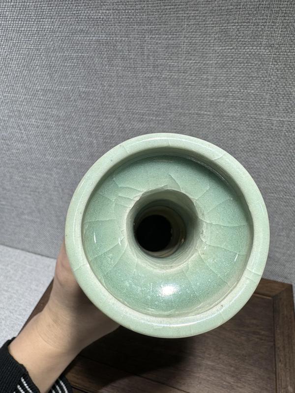 古玩陶瓷龍泉窯雙魚耳瓶拍賣,當前價格45000元