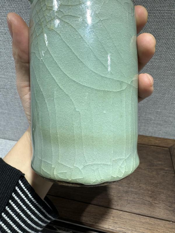 古玩陶瓷龍泉窯雙魚耳瓶拍賣,當前價格45000元