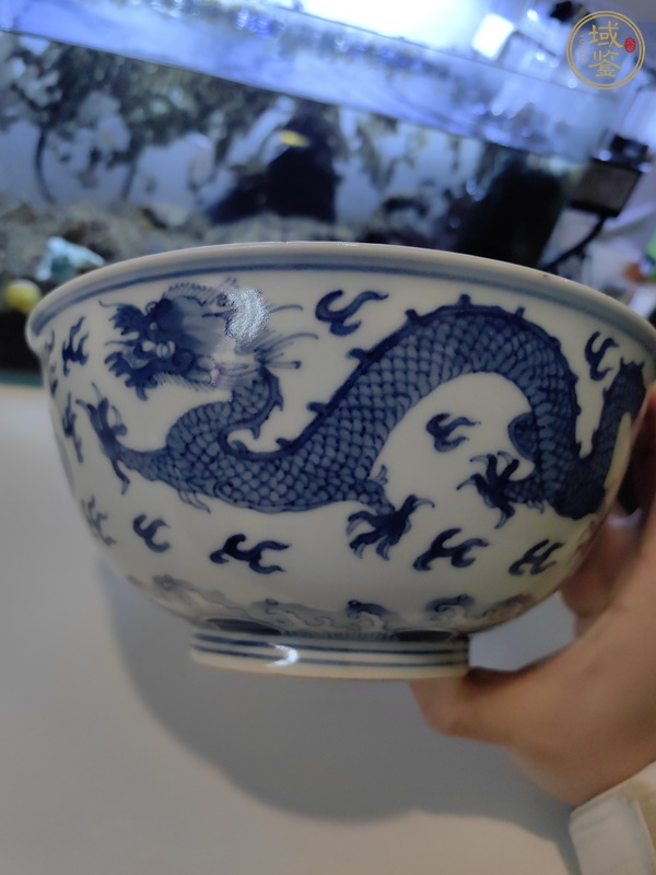 古玩陶瓷龍紋青花碗真品鑒賞圖