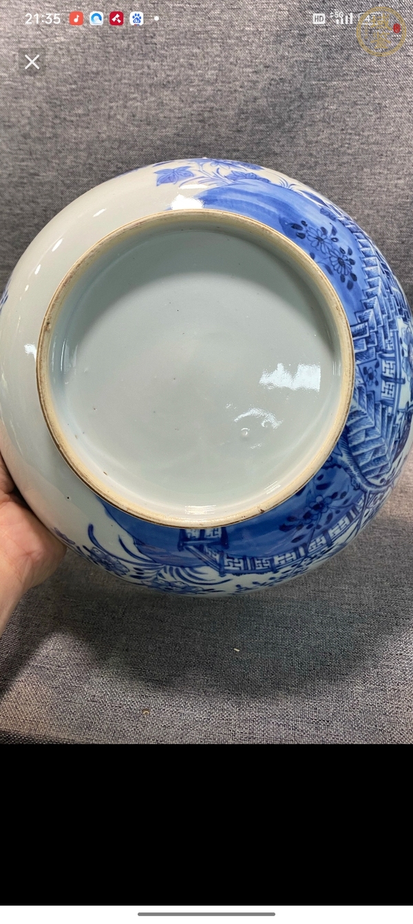 古玩陶瓷花卉鹿紋青花碗真品鑒賞圖