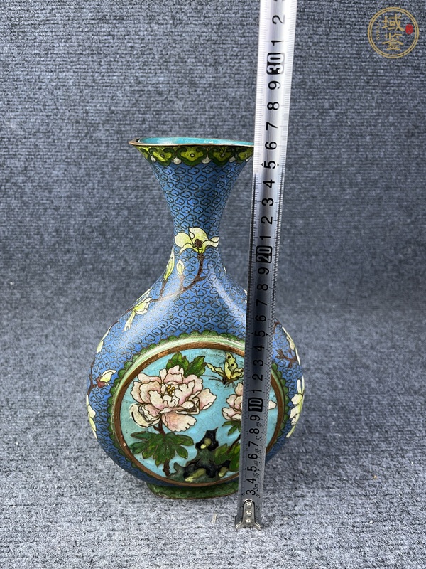 古玩雜項(xiàng)景泰藍(lán)花瓶真品鑒賞圖