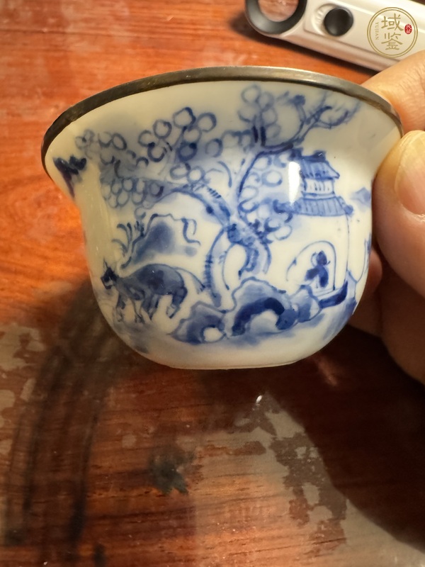 古玩陶瓷青花蓋杯真品鑒賞圖