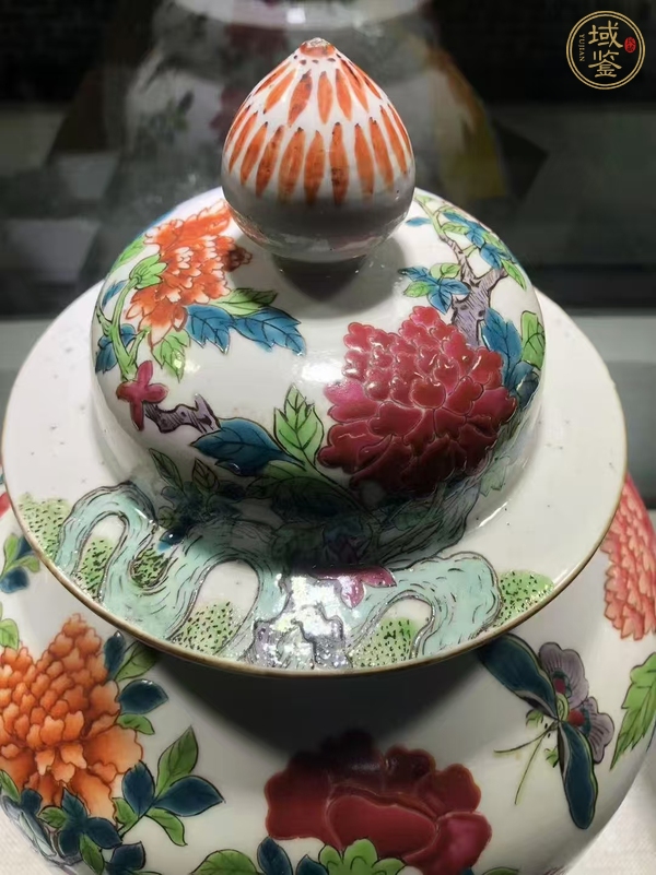 古玩陶瓷粉彩花卉紋將軍罐真品鑒賞圖