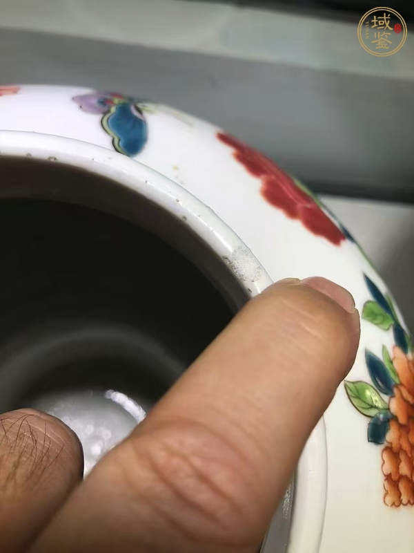 古玩陶瓷粉彩花卉紋將軍罐真品鑒賞圖