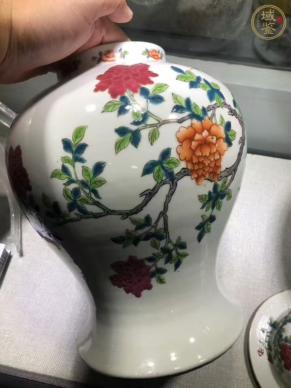古玩陶瓷粉彩花卉紋將軍罐真品鑒賞圖