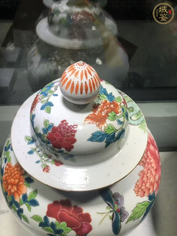 古玩陶瓷粉彩花卉紋將軍罐真品鑒賞圖