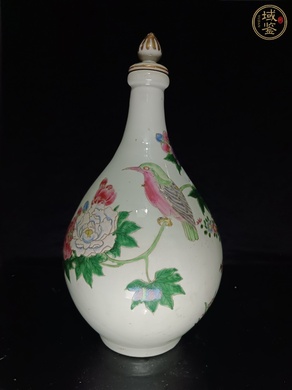 古玩陶瓷花鳥紋粉彩瓶真品鑒賞圖