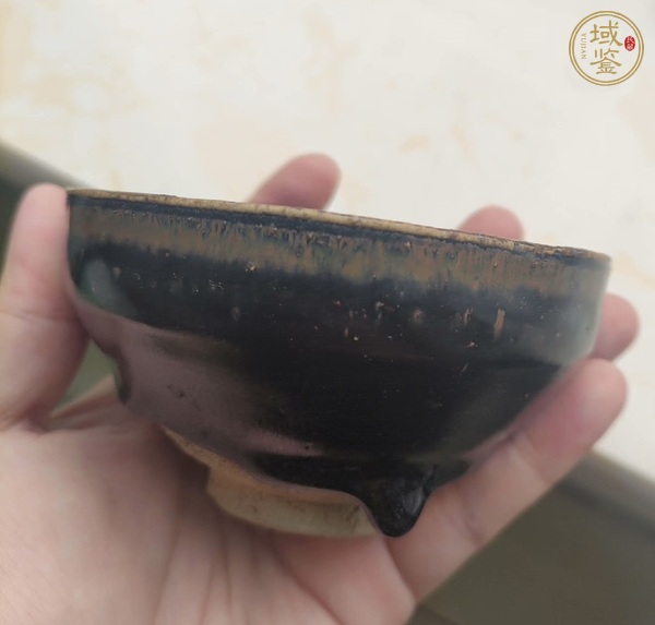 古玩陶瓷黑釉盞（疑后墨款）真品鑒賞圖