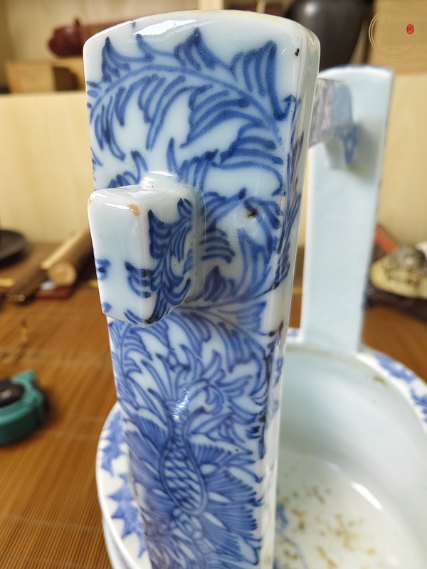 古玩陶瓷青花提桶真品鑒賞圖