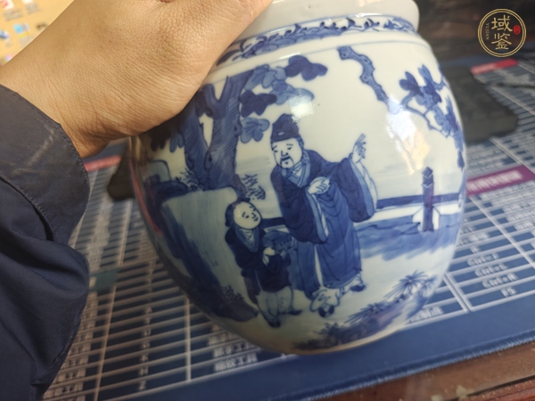 古玩陶瓷青花卷缸真品鑒賞圖