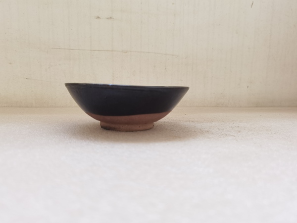 古玩陶瓷磁州窯褐釉茶碗拍賣,當前價格456元