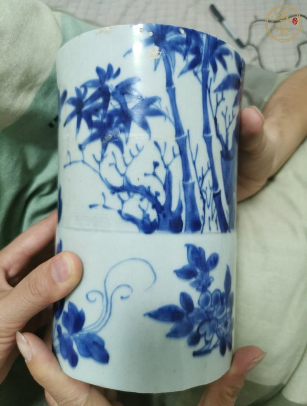 古玩陶瓷青花花鳥紋標本真品鑒賞圖