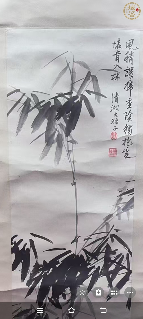 古玩字畫虛懷若竹真品鑒賞圖