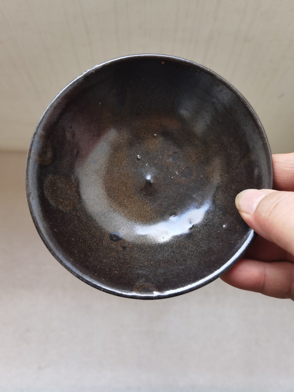 古玩陶瓷磁州窯褐釉茶碗拍賣,當前價格456元