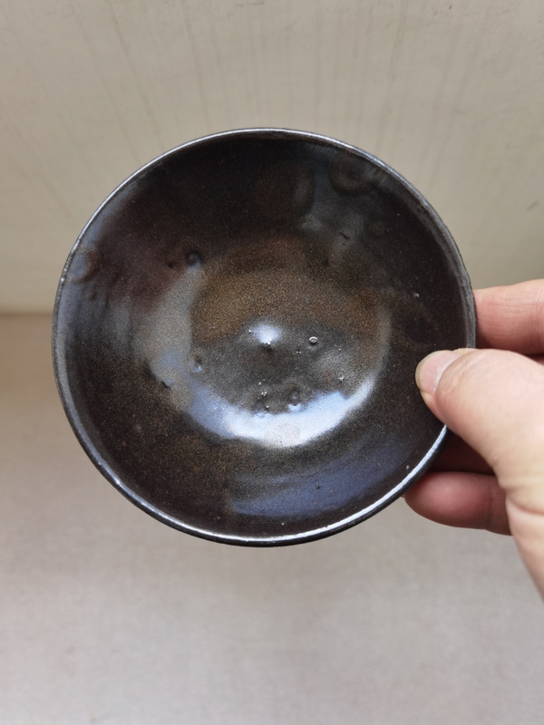 古玩陶瓷磁州窯褐釉茶碗拍賣,當前價格456元