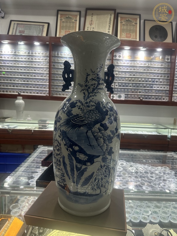 古玩陶瓷花鳥紋瓶真品鑒賞圖