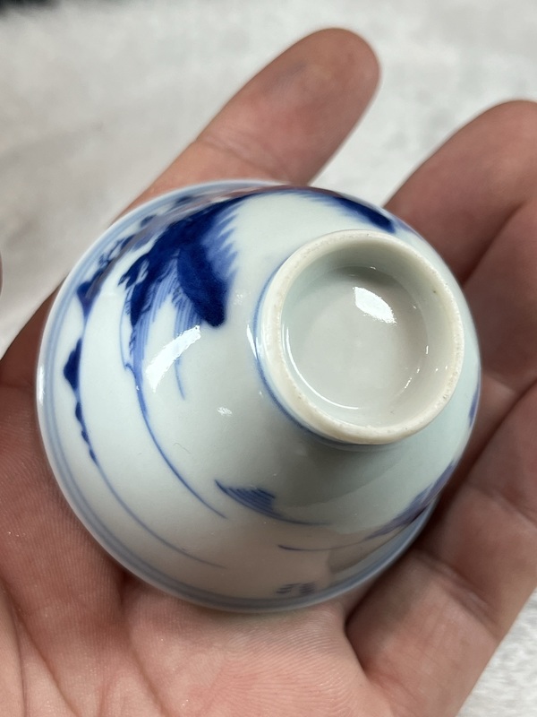 古玩陶瓷青花山水紋杯拍賣,當前價格9800元
