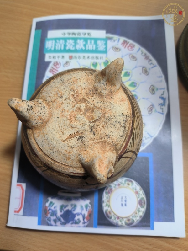 古玩陶瓷吉州窯彩繪爐真品鑒賞圖