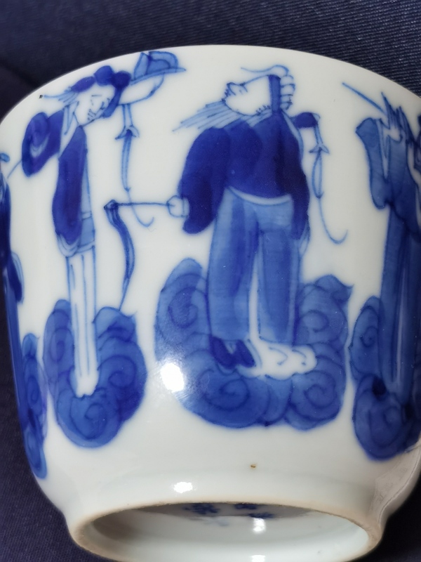 古玩陶瓷青花八仙人物杯拍賣,當前價格5588元