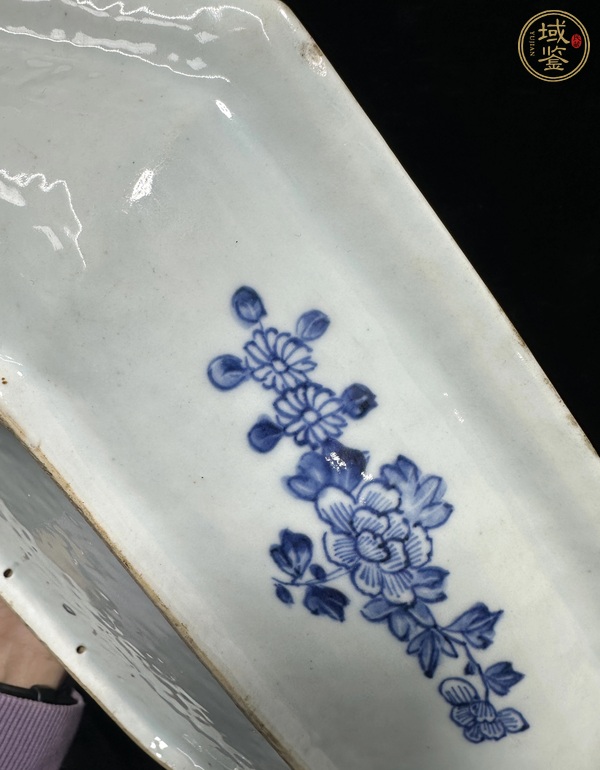 古玩陶瓷青花花鳥(niǎo)紋八方盤(pán)真品鑒賞圖