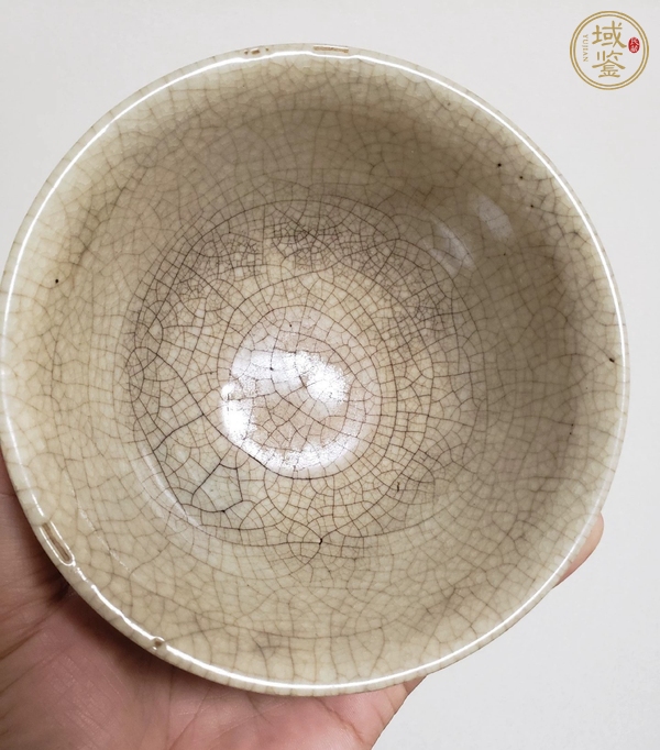 古玩陶瓷哥釉茶碗真品鑒賞圖