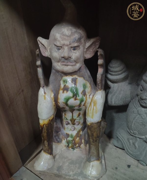 古玩陶瓷唐·三彩鎮(zhèn)魔獸真品鑒賞圖