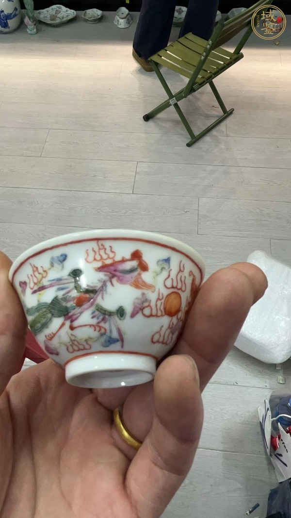 古玩陶瓷龍鳳紋杯真品鑒賞圖