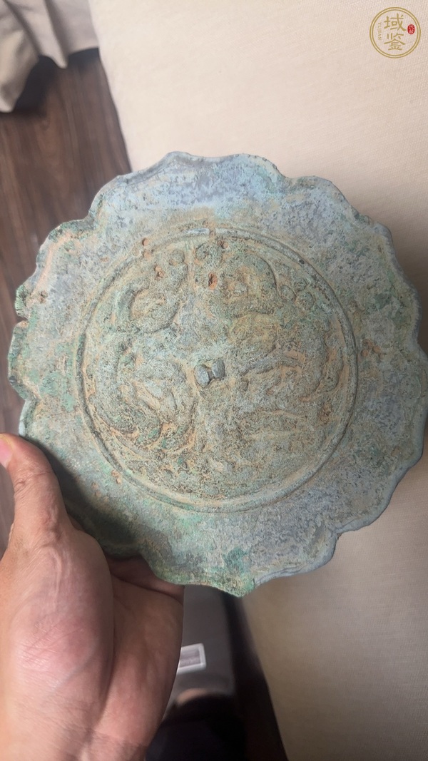 古玩銅器宋代龍虎紋鏡真品鑒賞圖