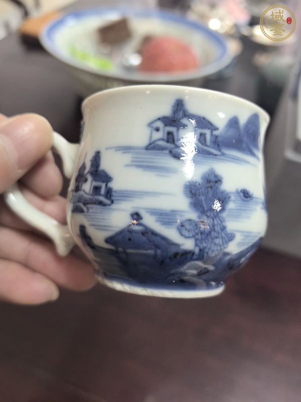 古玩青花把杯真品鑒賞圖