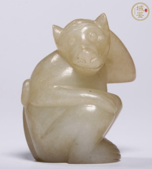 古玩玉器和田玉猴真品鑒賞圖