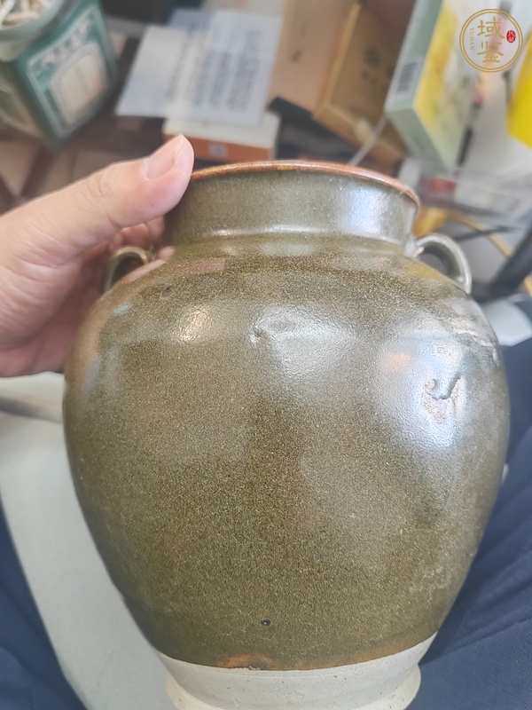 古玩陶瓷茶葉末釉雙系罐真品鑒賞圖