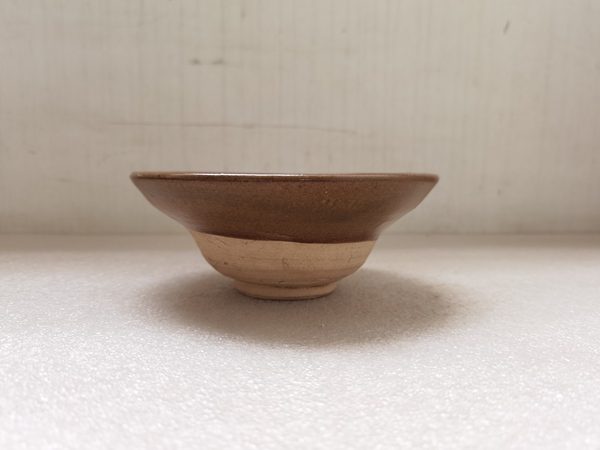 古玩陶瓷磁州窯褐釉折腰碗拍賣,當前價格850元