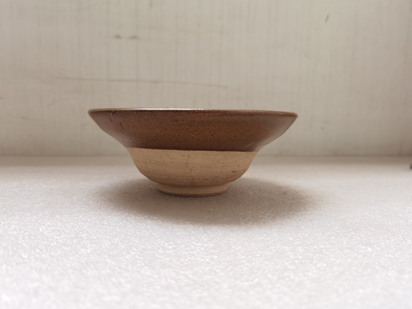 古玩陶瓷磁州窯褐釉折腰碗拍賣,當前價格850元