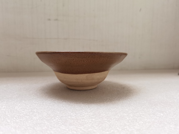 古玩陶瓷磁州窯褐釉折腰碗拍賣,當前價格850元