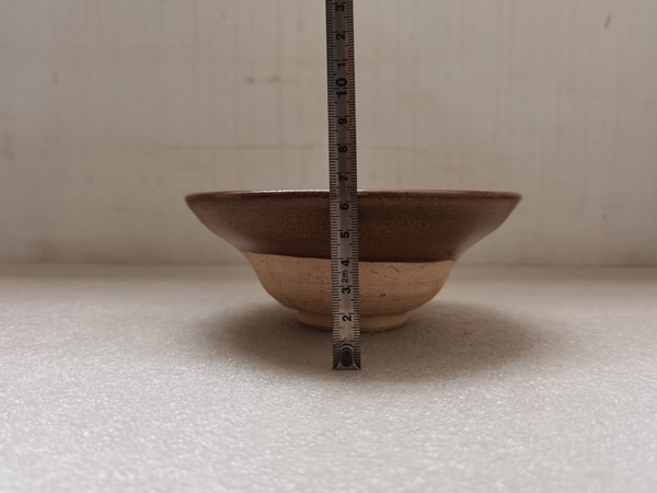古玩陶瓷磁州窯褐釉折腰碗拍賣,當前價格850元