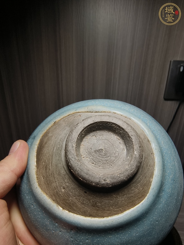 古玩陶瓷鈞窯天藍(lán)釉碗 真品鑒賞圖