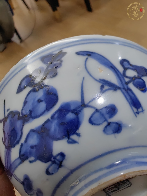 古玩陶瓷青花花鳥紋茶碗真品鑒賞圖