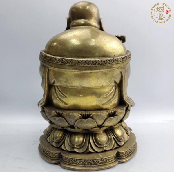 古玩銅器現(xiàn)代工藝品彌勒佛造像真品鑒賞圖