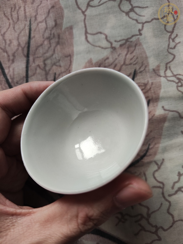 古玩陶瓷粉釉酒杯真品鑒賞圖