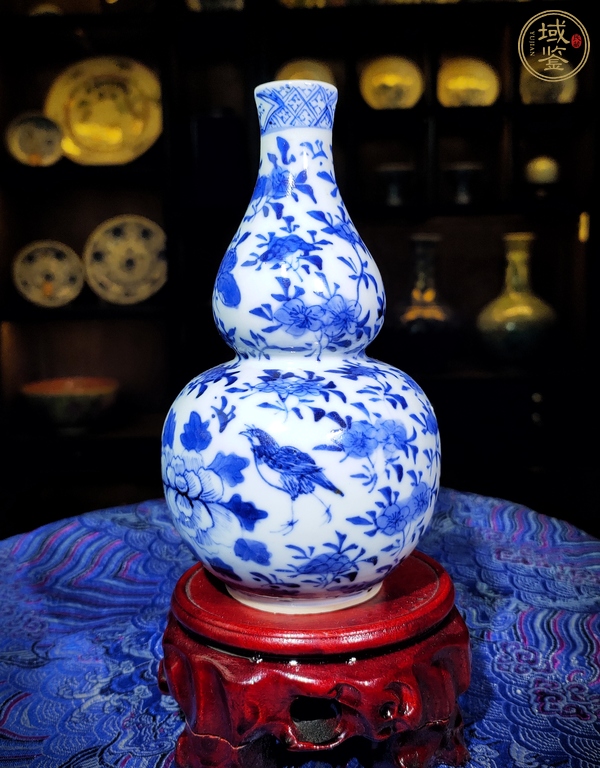 古玩陶瓷青花花鳥紋葫蘆瓶真品鑒賞圖