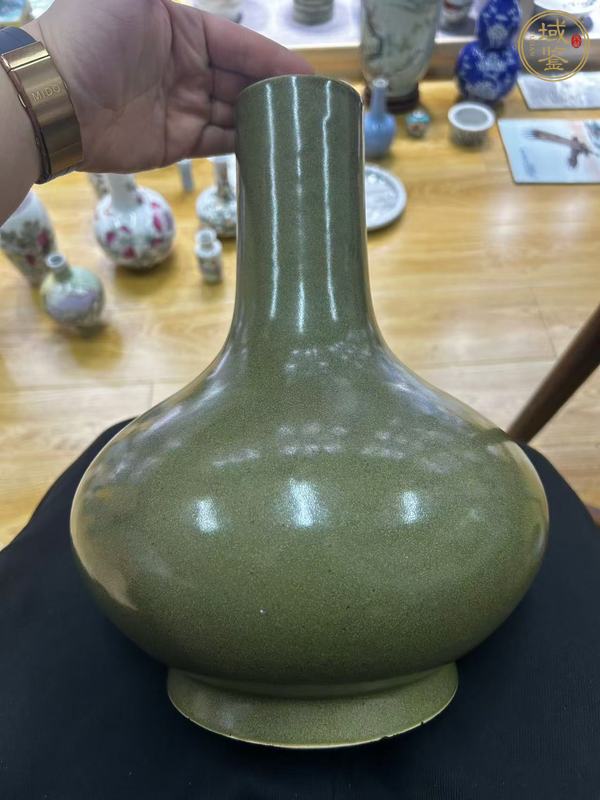 古玩陶瓷茶葉末釉太極紙槌瓶或者荸薺瓶真品鑒賞圖