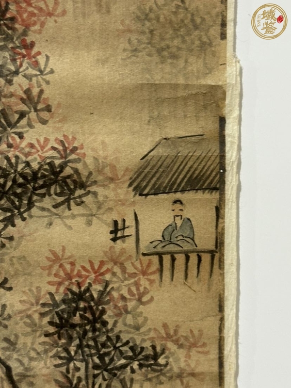 古玩字畫(huà)山水畫(huà) 設(shè)色紙本鏡片真品鑒賞圖