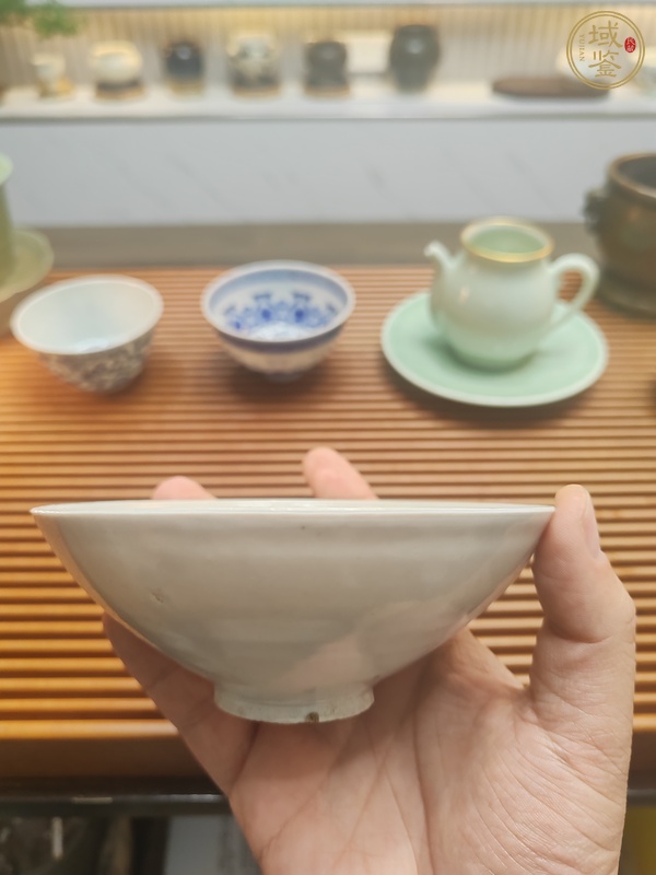 古玩陶瓷定窯系白釉茶盞真品鑒賞圖