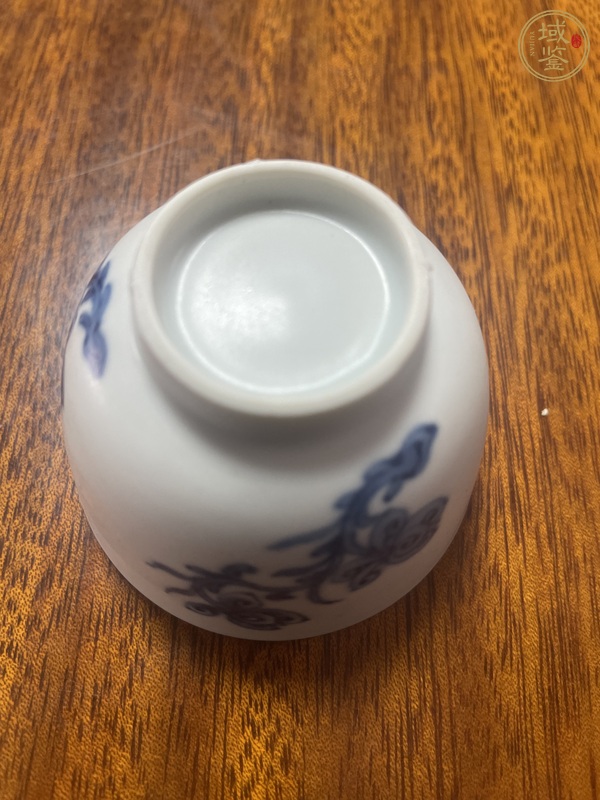 古玩陶瓷青花花卉紋茶碗，模糊，偏老真品鑒賞圖