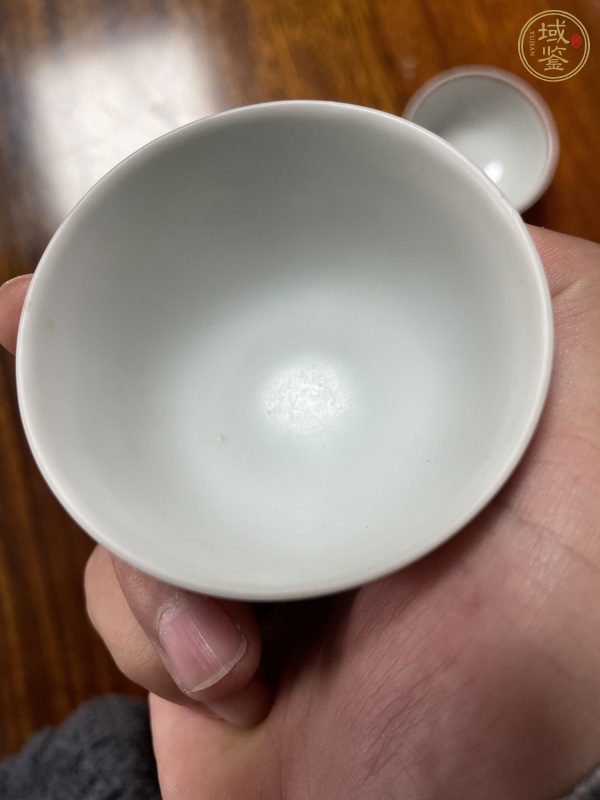 古玩陶瓷青花花卉紋茶碗，模糊，偏老真品鑒賞圖