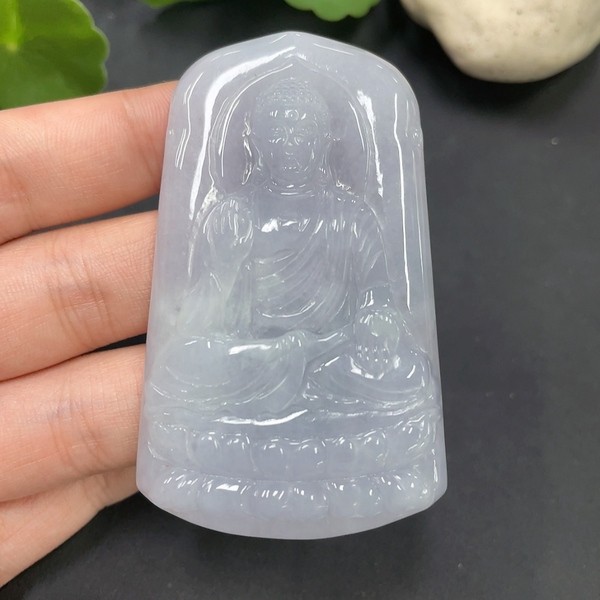 古玩玉器203天然翡翠佛牌（正冰種）拍賣，當(dāng)前價(jià)格350元