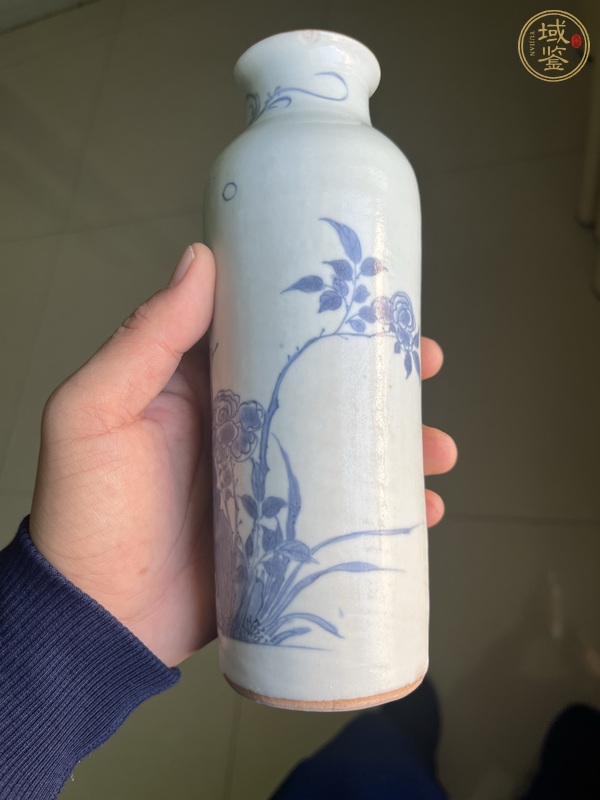 古玩陶瓷青花花鳥紋筒瓶 真品鑒賞圖