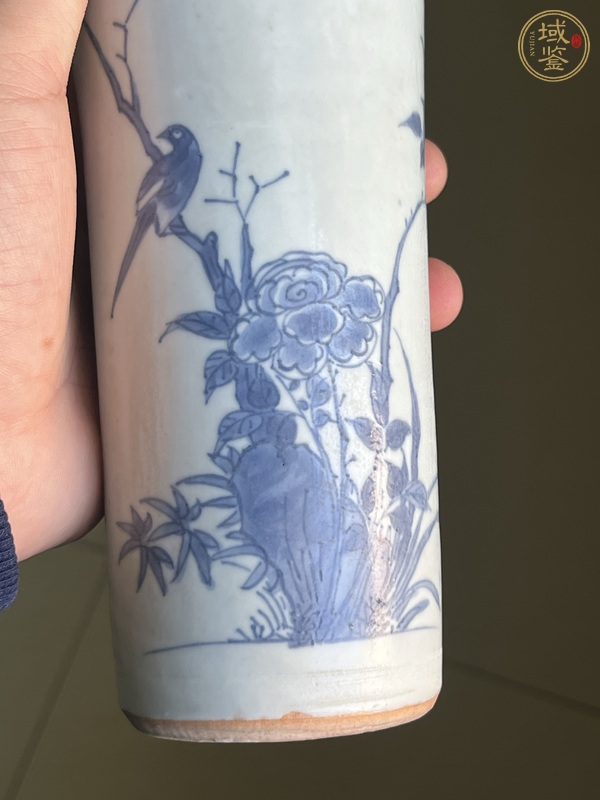 古玩陶瓷青花花鳥紋筒瓶 真品鑒賞圖