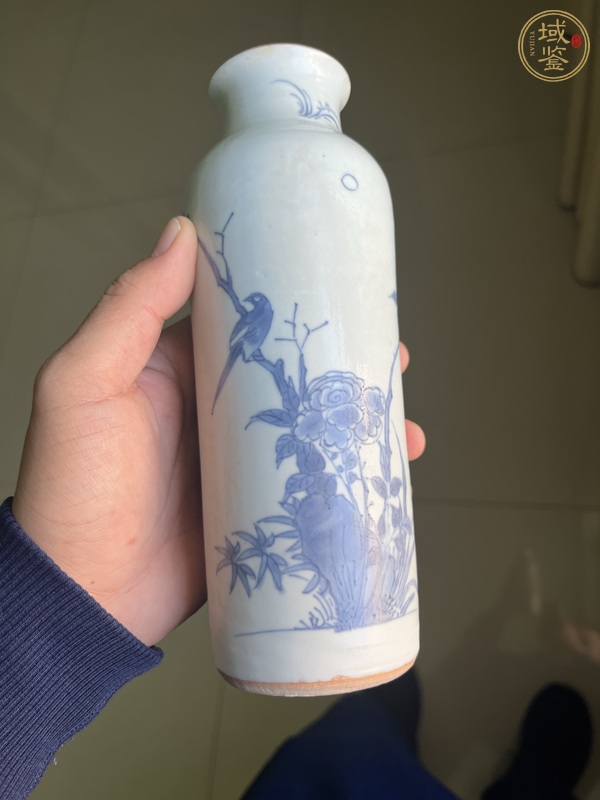 古玩陶瓷青花花鳥紋筒瓶 真品鑒賞圖