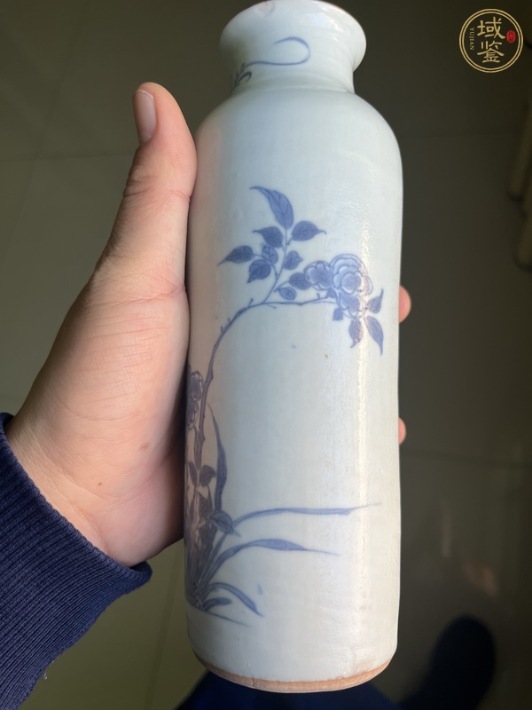 古玩陶瓷青花花鳥紋筒瓶 真品鑒賞圖